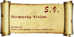 Stranszky Vivien névjegykártya